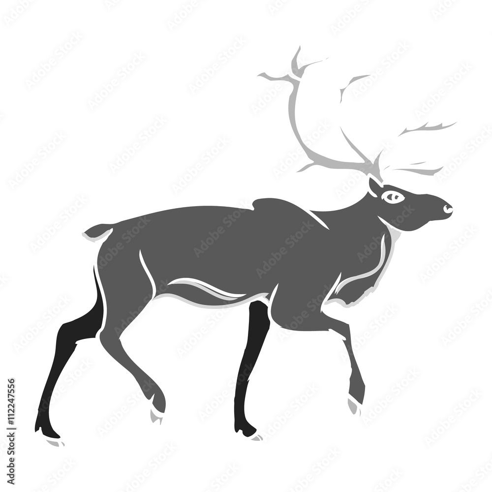 Grey deer (silhouette) 1