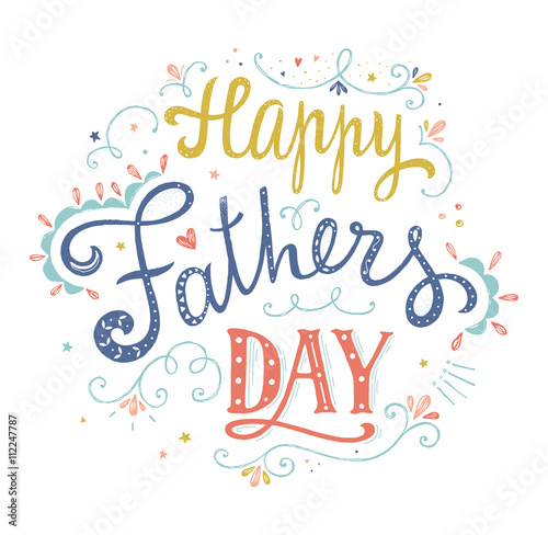 Happy Fathers Day Vector Card