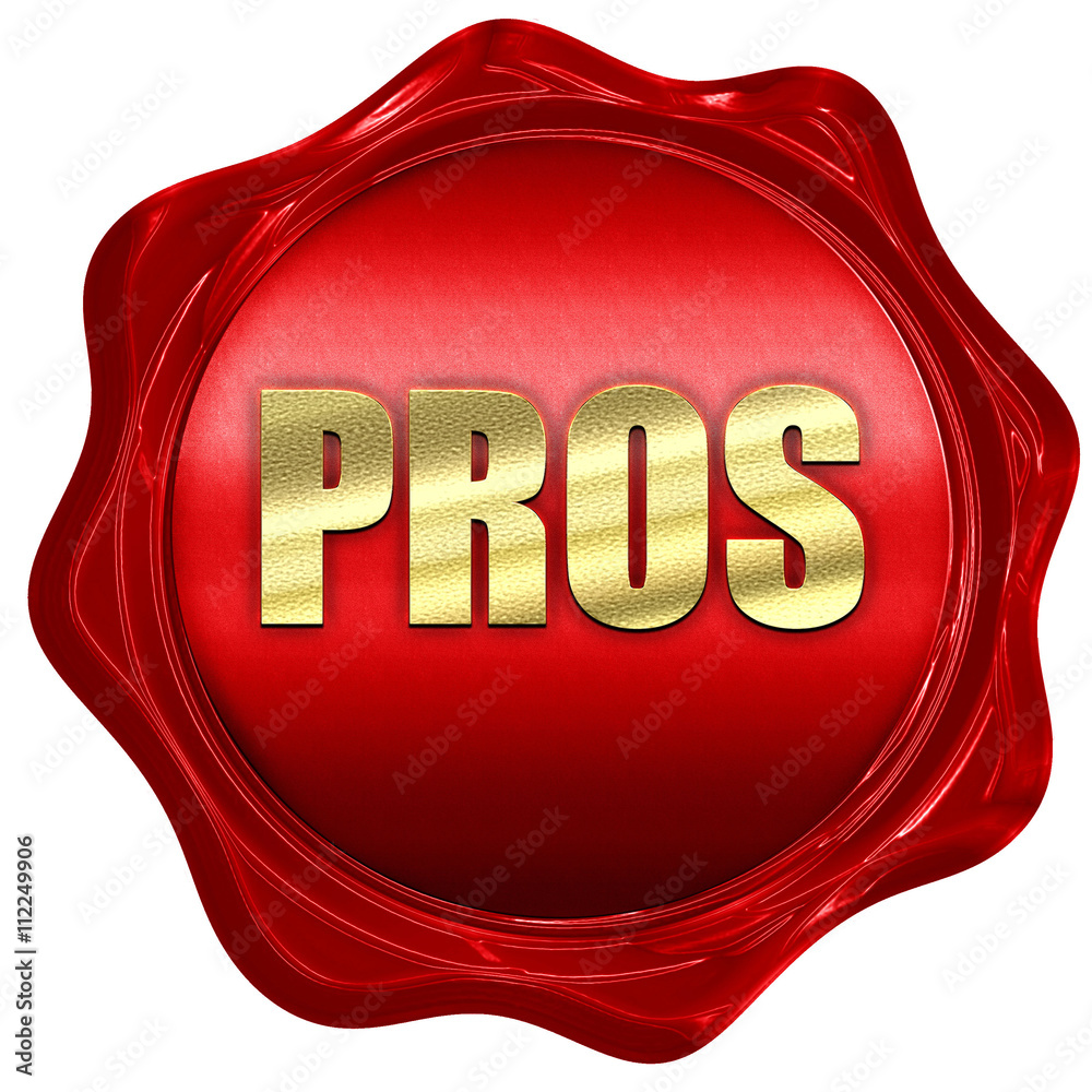 pros, 3D rendering, a red wax seal pros, 3D rendering, a red wax seal