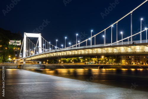 The Elizabeth Bridge across the Danube River in Budapest