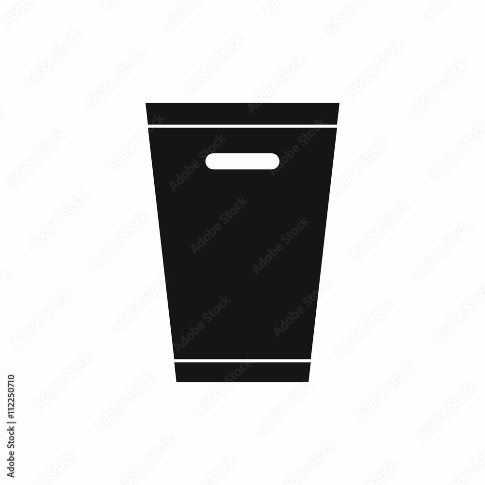 Trash can icon, simple style Trash can icon, simple style