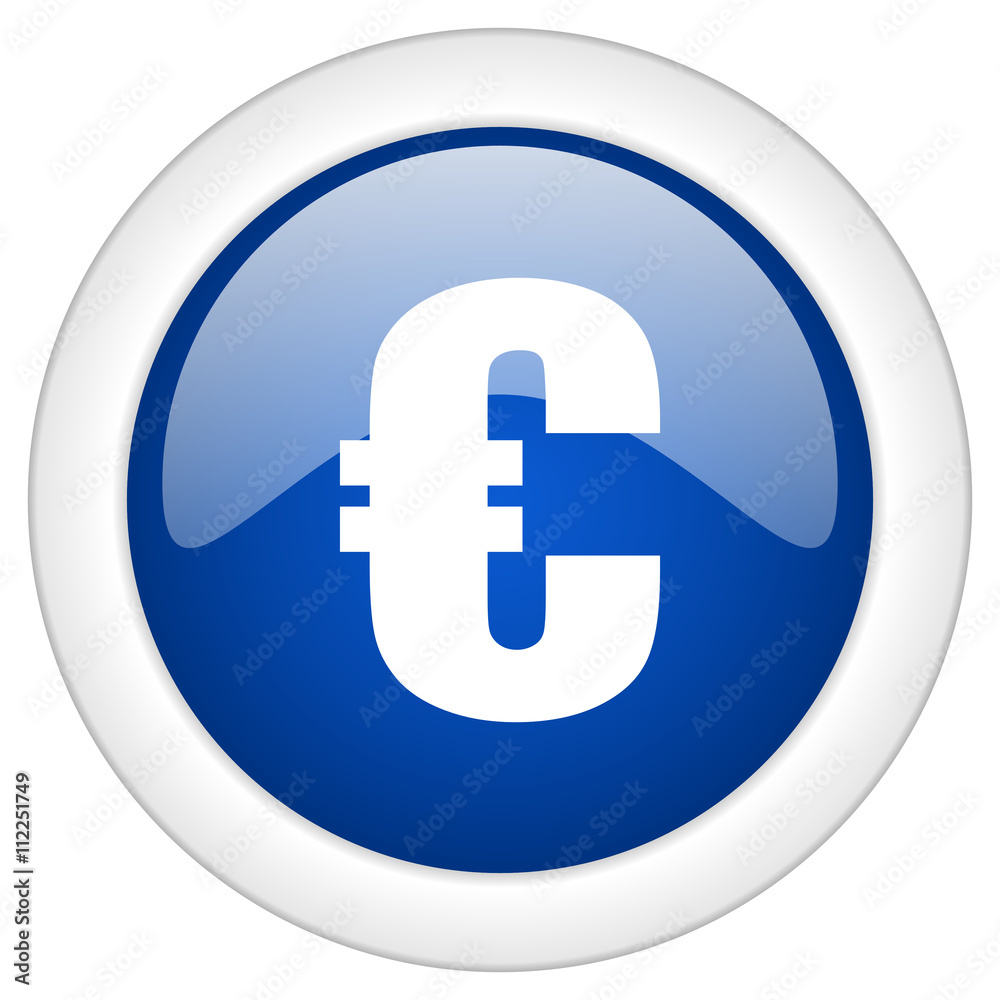 euro icon, circle blue glossy internet button, web and mobile app illustration euro icon, circle blue glossy internet button, web and mobile app illustration