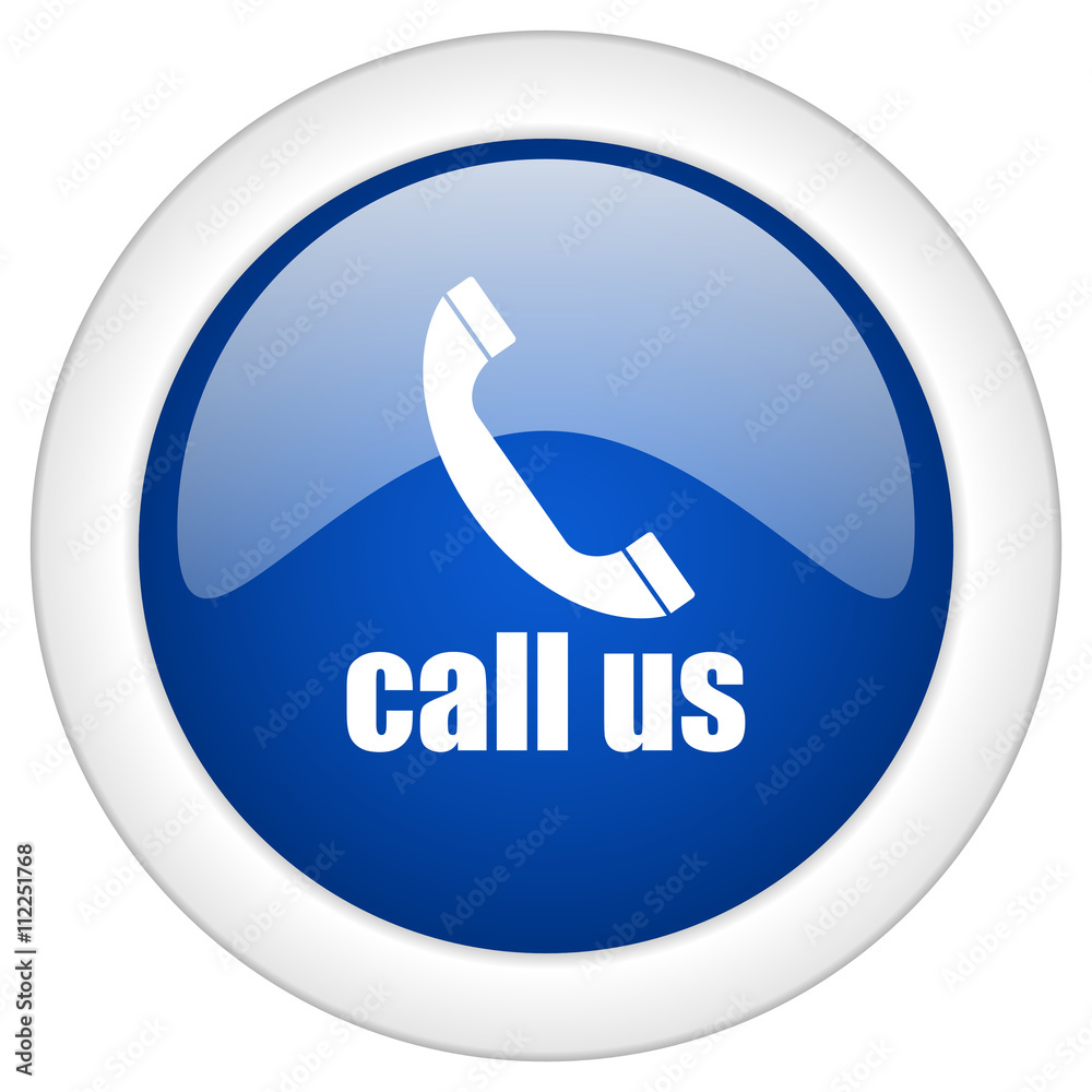 call us icon, circle blue glossy internet button, web and mobile app illustration call us icon, circle blue glossy internet button, web and mobile app illustration