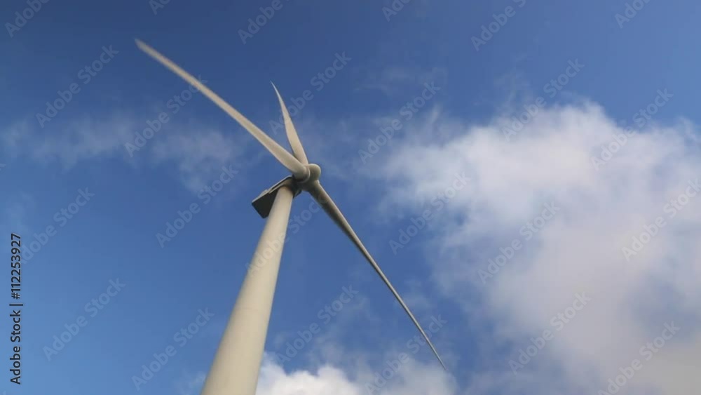Wind turbine and clouds time lapse, New Zealand renewable energy Wind turbine and clouds time lapse, New Zealand renewable energy