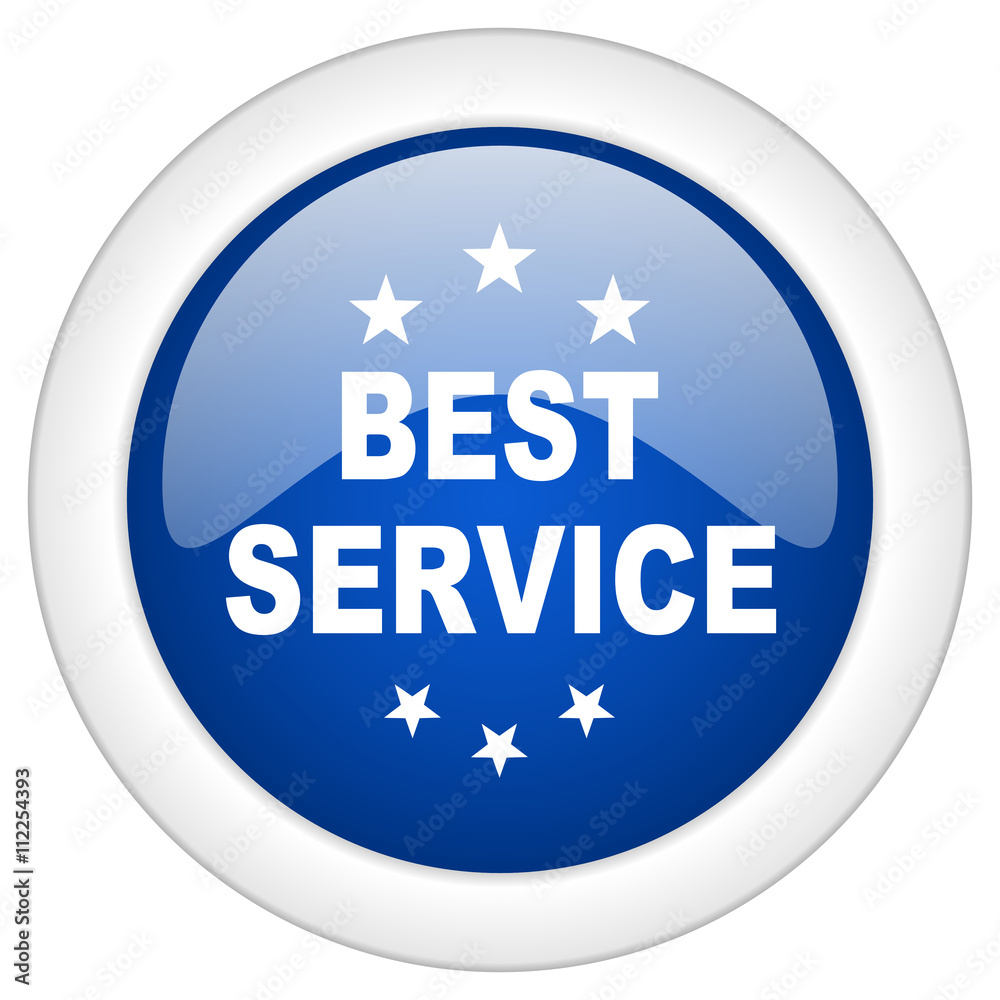 best service icon, circle blue glossy internet button, web and mobile app illustration best service icon, circle blue glossy internet button, web and mobile app illustration