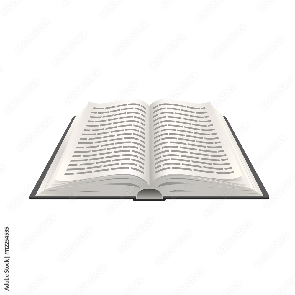 Obraz premium Realistic open book 3d, Paper object education, Vector illustration
