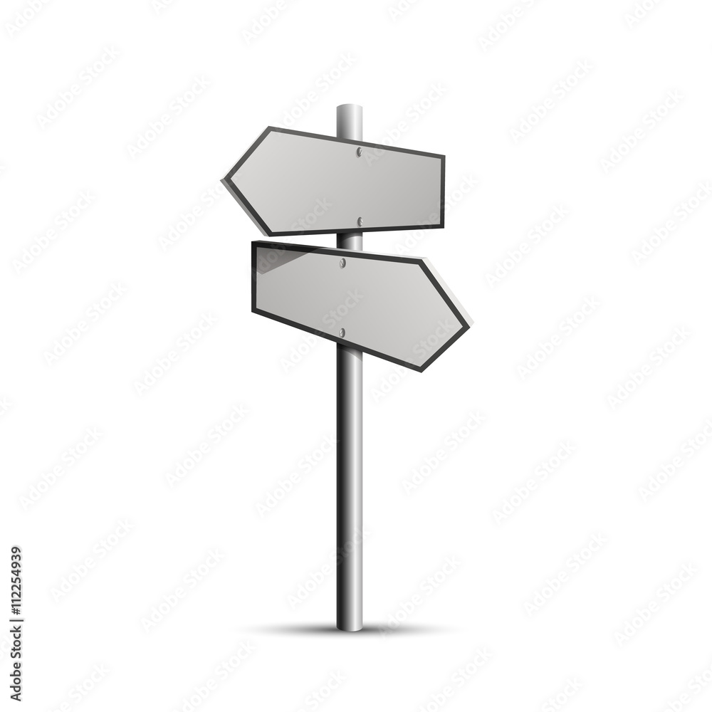 Column direction 3d, object on a white background, Vector illustration Column direction 3d, object on a white background, Vector illustration