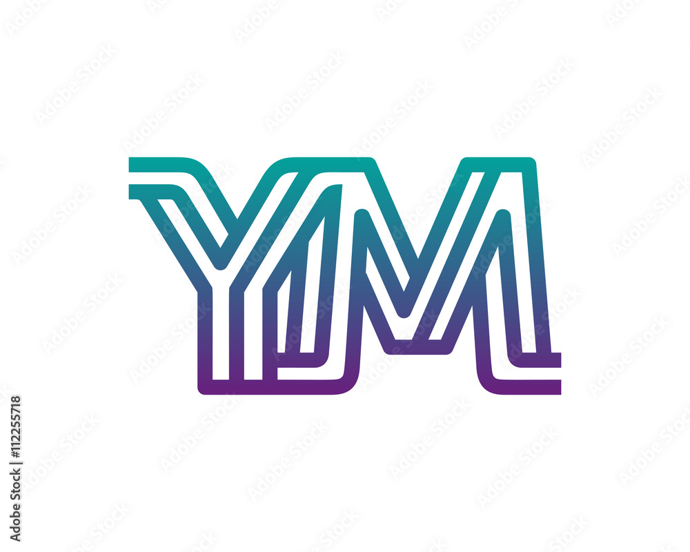 YM lines letter logo 