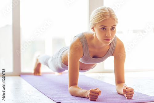 Beautiful girl working out photo