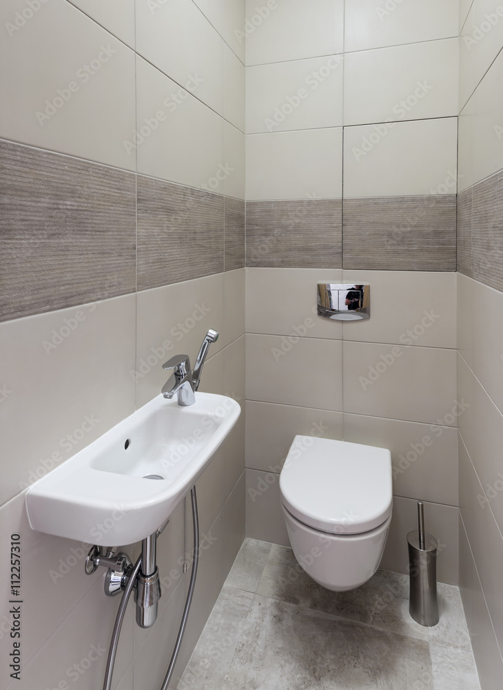 Modern restroom interior Modern restroom interior