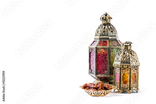 Fotografiet Oriental holidays decoration light lantern Ramadan kareem