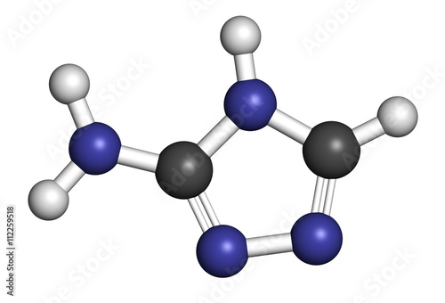 Amitrol (3-Amino-1,2,4-triazole, 3-AT) herbicide molecule. photo