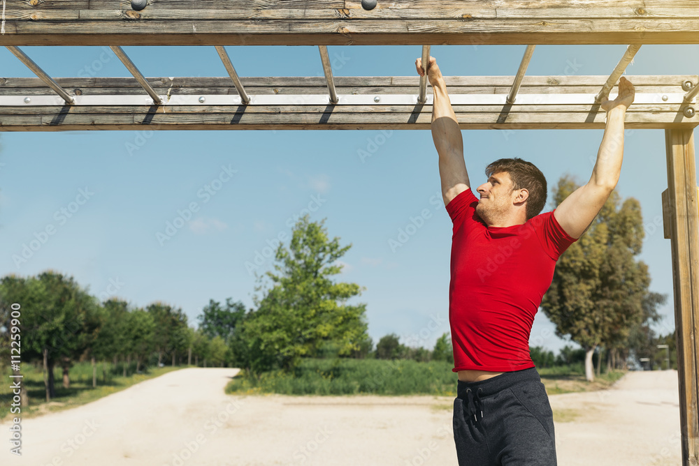 Fototapeta premium Fitness man training.
