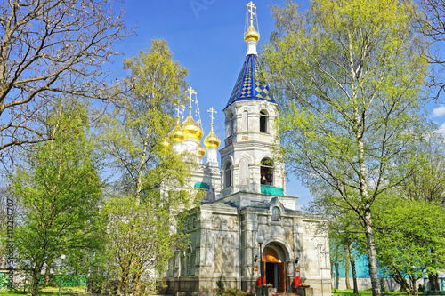 Entrance to St Nicholas Orthodox Church in Ventspils photo