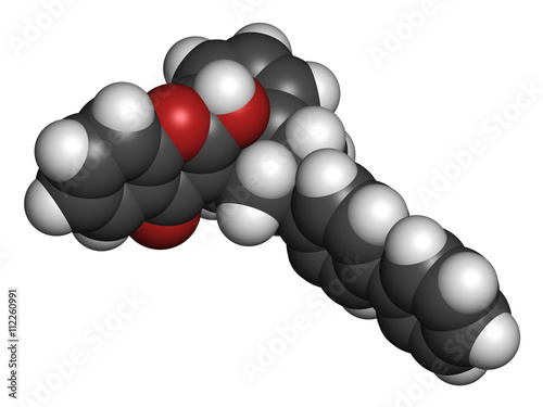 Difenacoum rodenticide molecule (vitamin K antagonist).  photo