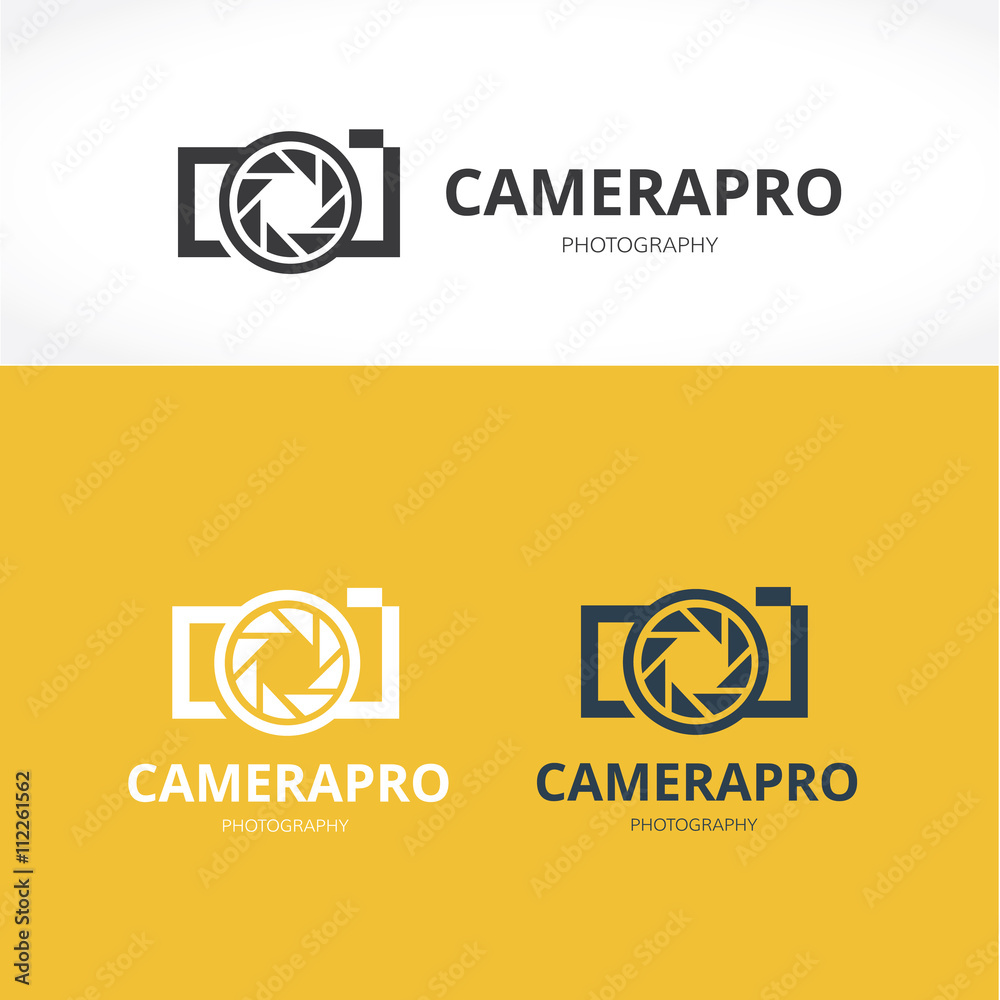 Photo Talk logo. Logo for Icons for Photographers,Photography logo. Camera logo template. Vector logo template.