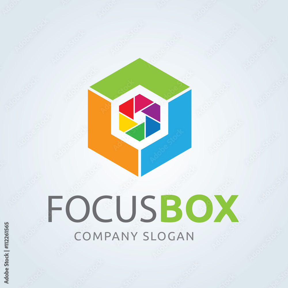 Focus box logo. Logo for Icons for Photographers,Photography logo. Camera logo  template. Vector logo template. Stock Vector | Adobe Stock