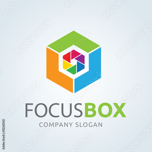 Focus box logo. Logo for Icons for Photographers,Photography logo. Camera logo template. Vector logo template.