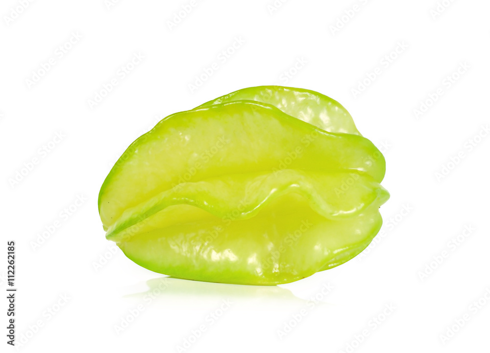 star fruits close up isolated on white background star fruits close up isolated on white background