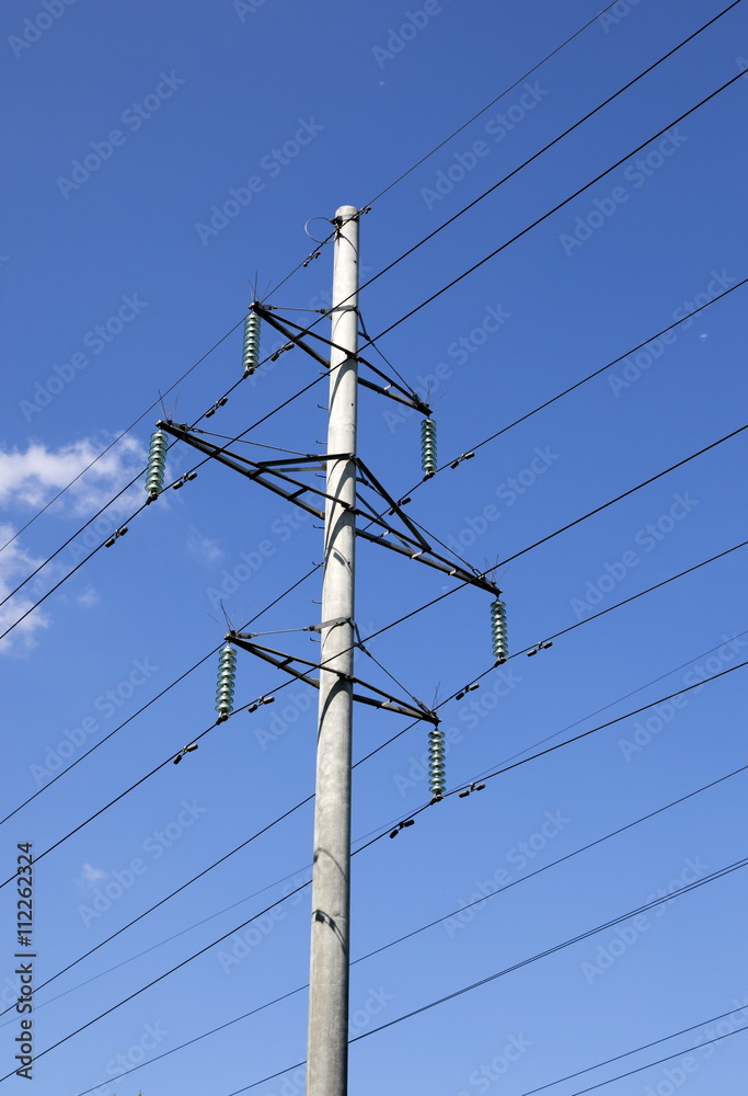 Power line tower fragment Power line tower fragment
