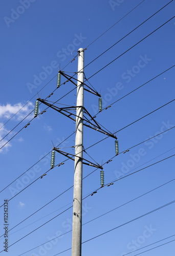 Power line tower fragment