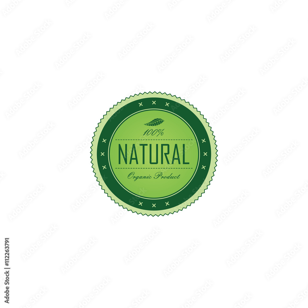 fresh eco friendly green theme label
