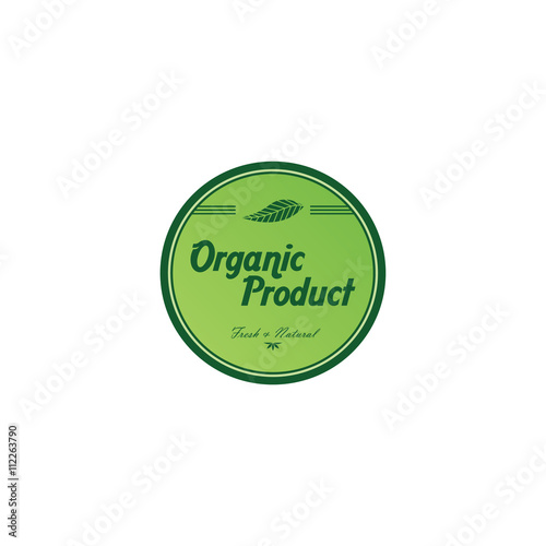 fresh eco friendly green theme label
