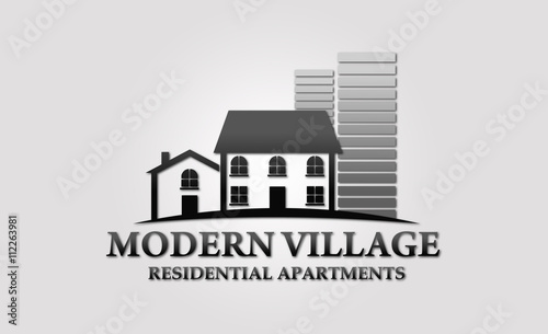 Modern Village Real Estate Logo