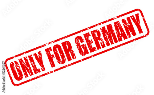 ONLY FOR GERMANY red stamp text