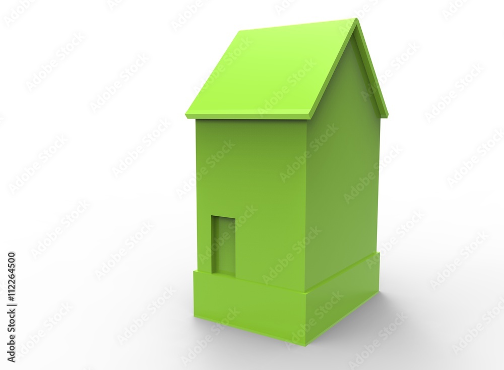 3d illustration of simple house with window. low poly triangles and polygons style. icon for game web. green blue texture color. white background isolated with shadow. simple to use. 3d illustration of simple house with window. low poly triangles and polygons style. icon for game web. green blue texture color. white background isolated with shadow. simple to use.