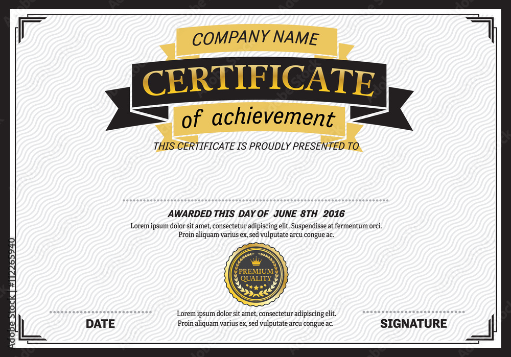 Obraz premium certificate diploma template vector illustration design