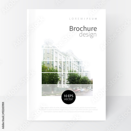 White Business brochure cover template. modern design annual report, flyer, leaflet, poster. Geometric Abstract background / stock-vector EPS 10