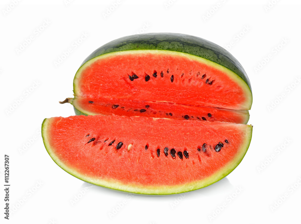 portion cut of watermelon on white background portion cut of watermelon on white background