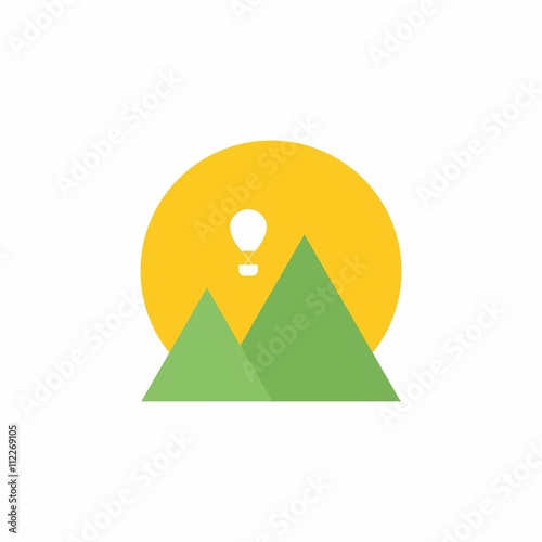 mountain logo icon vector