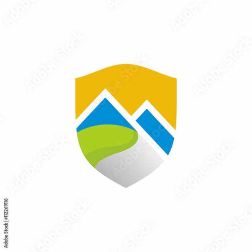 mountain logo icon vector
