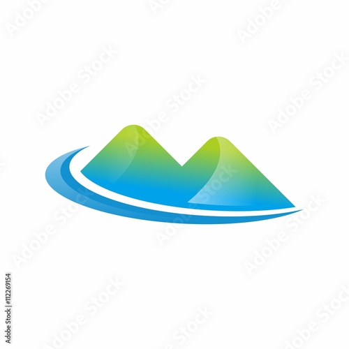 mountain logo icon vector