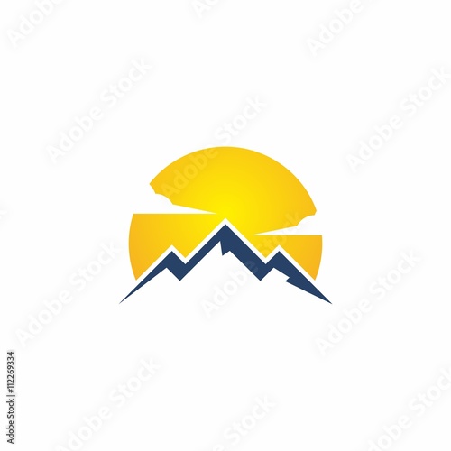 mountain logo icon vector