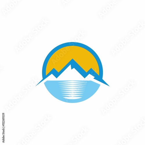 mountain logo icon vector