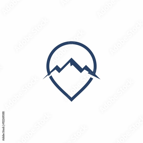 mountain logo icon vector
