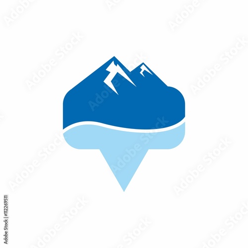 mountain logo icon vector