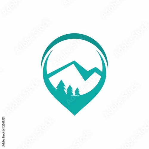 mountain logo icon vector