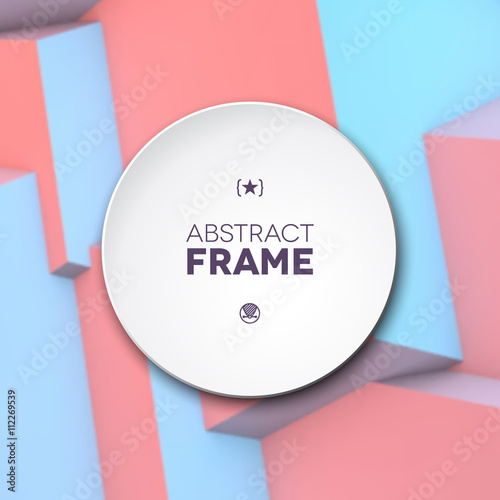 Abstract background with rose quartz and serenity cubes
