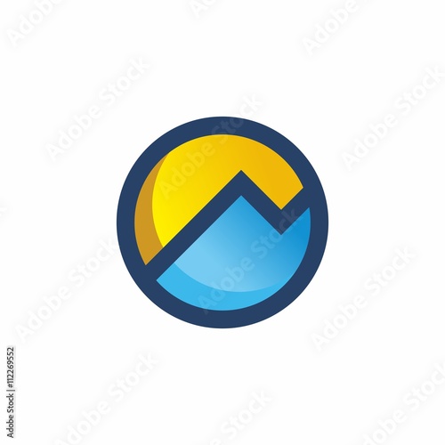 mountain logo icon vector