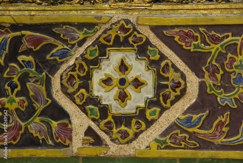 ceramic patern decorate around castel at grand palace