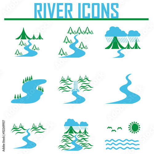 River and Landscape icons