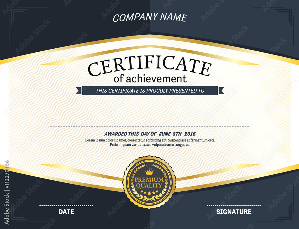 grand certificate template vector illustration design Stock Vector ...