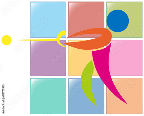 Sport icon for hammer throwing