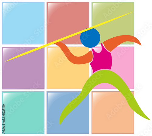 Sport icon for pole vault