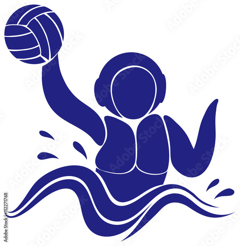 Sport icon design for water polo