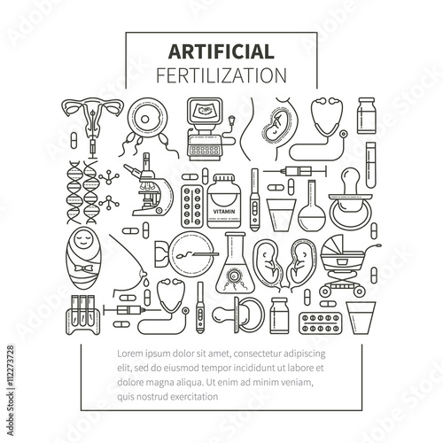 Artificial insemination concept vector